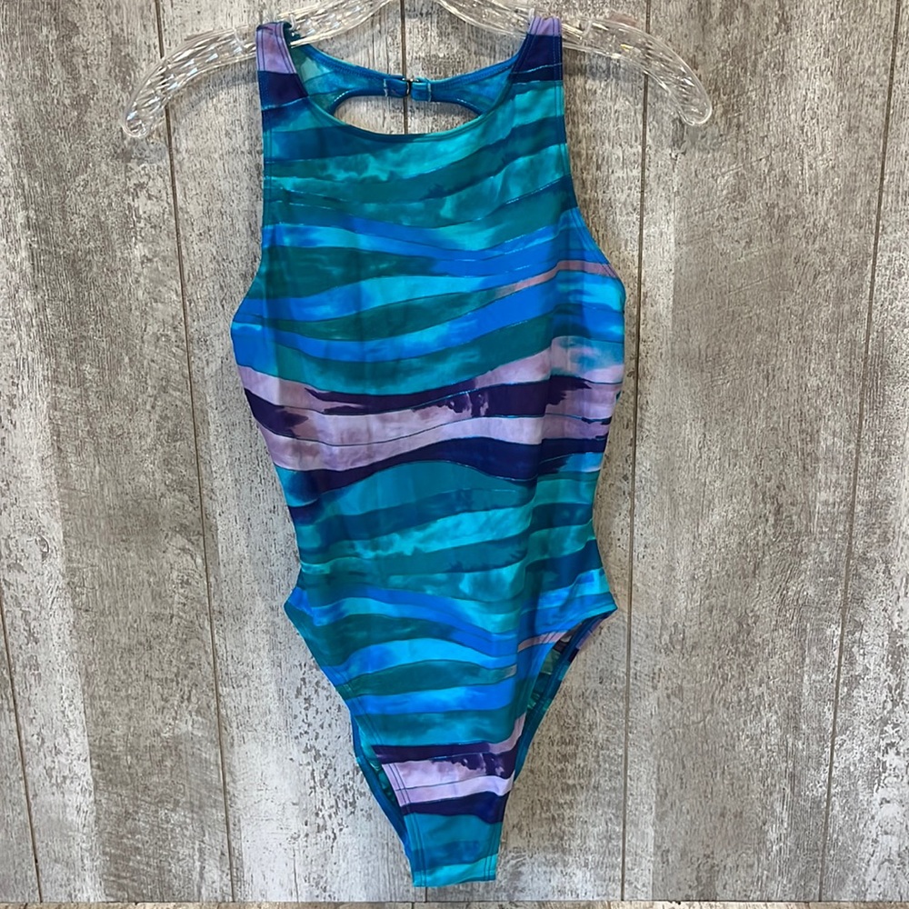 Sessa One Piece Aqua Swimsuit Size 10